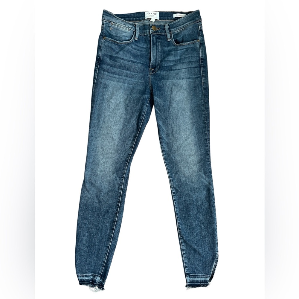 Frame Denim Blue Revere Le High Skinny Jeans - Picture 1 of 6